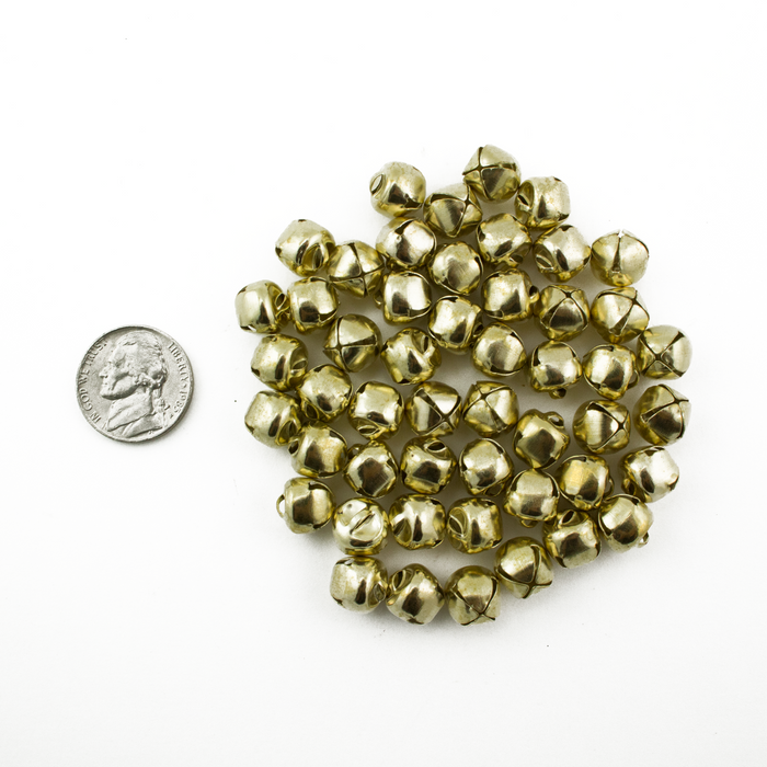 0.5 Inch 13mm Small Mini Craft Jingle Bells Charms 48 Pieces - artcovecrafts.com