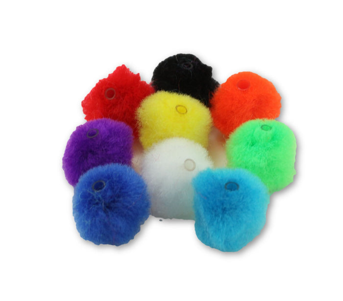 0.5 inch Multi Colored Pom Pom Beads 100 Pieces - artcovecrafts.com
