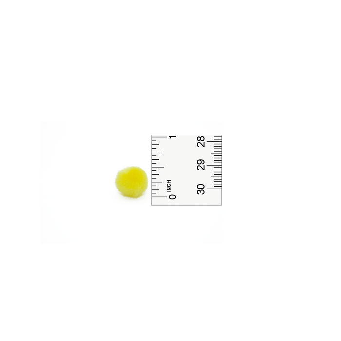 0.5 inch Yellow Tiny Craft Pom Poms 100 Pieces - artcovecrafts.com