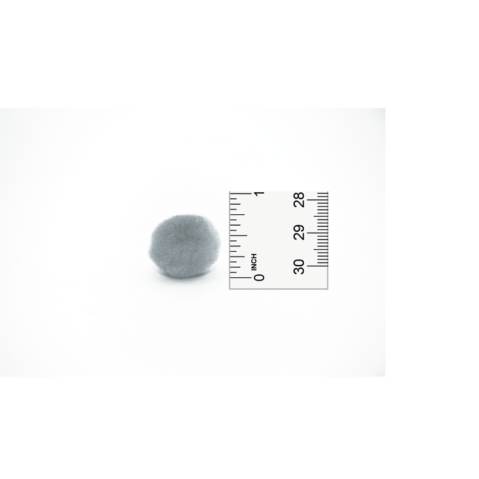 0.75 inch Grey Mini Craft Pom Poms 100 Pieces - artcovecrafts.com