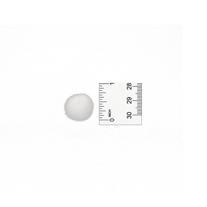 0.75 inch White Mini Craft Pom Poms 100 Pieces - artcovecrafts.com