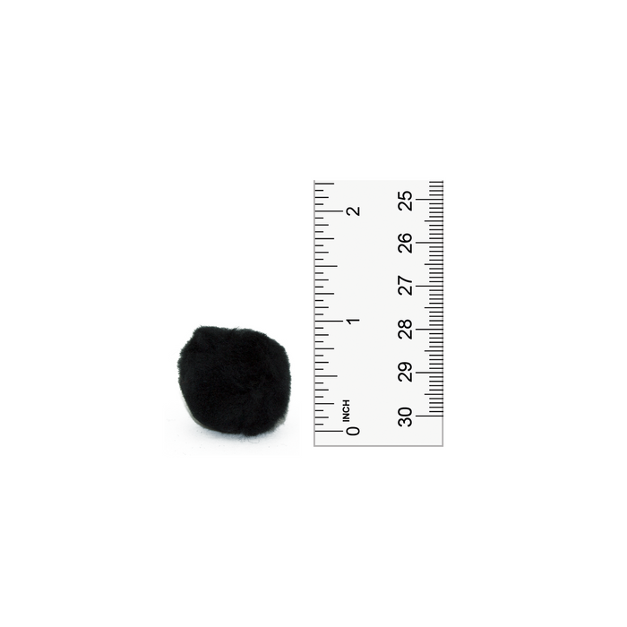 1 inch Black Small Craft Pom Poms 100 Pieces - artcovecrafts.com