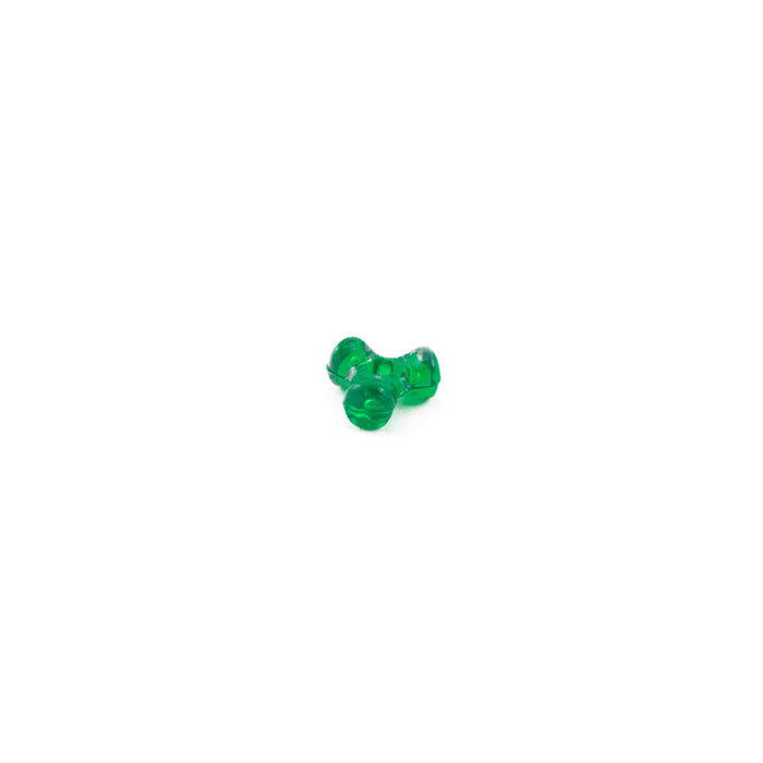 11 mm Acrylic Christmas Green Tri Beads Bulk 1,000 Pieces - artcovecrafts.com
