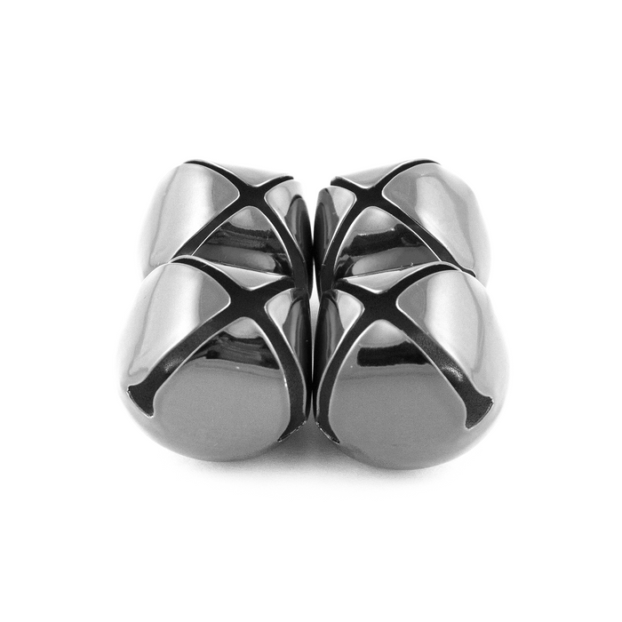 1.25 inch 30mm Large Silver Jingle Bells Bulk 100 Pieces - artcovecrafts.com