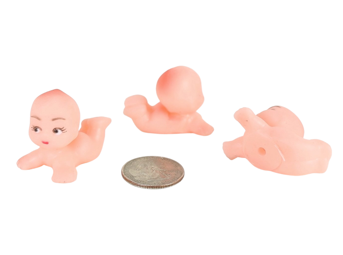 1.75 Inch Mini Kewpie Plastic Dolls 12 Pieces Baby Shower Favors Decoration - artcovecrafts.com