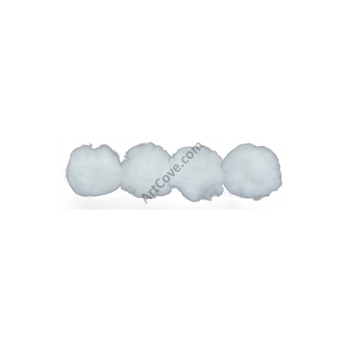 3 Inch White Large Craft Pom Poms 12 Pieces - artcovecrafts.com