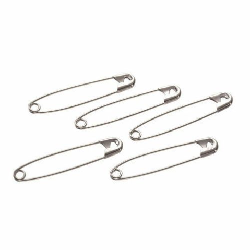 3 Inch Extra Large Big Silver Safety Pins Size 7 - 60 Pieces Premium Quality - artcovecrafts.com