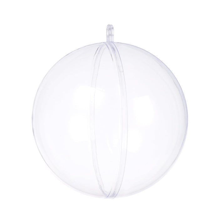 3.25 inch 80mm Clear Fillable Plastic Ornament Balls for Crafts 12 Pieces