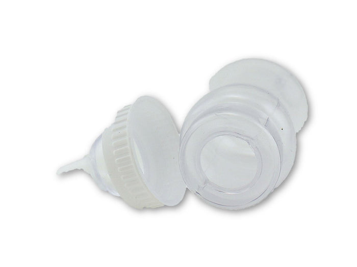 4.25 Fillable Plastic Mini Baby Bottles White Cap 12 Pieces Baby Shower Shower Favors - artcovecrafts.com