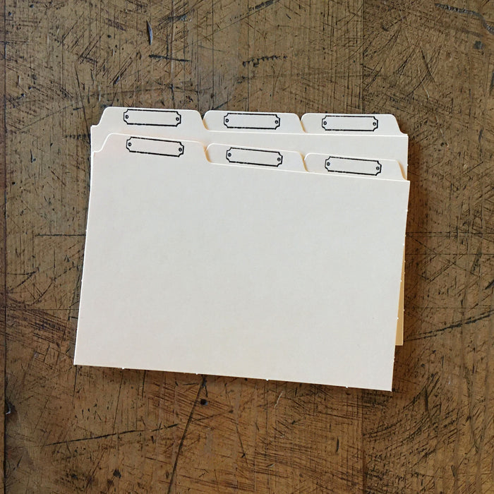 4"x6" Letterpress Recipe Cards and Dividers