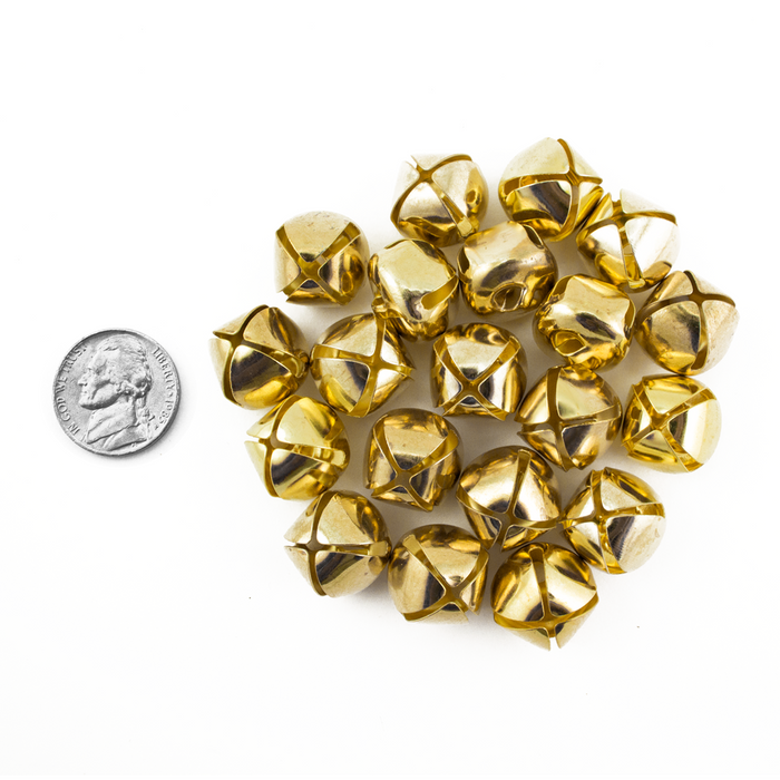 5/8 Inch 16mm Gold Craft Jingle Bells Bulk 144 Pieces - artcovecrafts.com