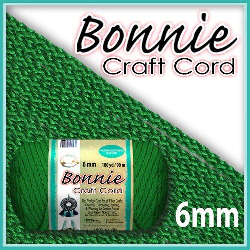 6mm Kelly Green Macrame Cord 100 Yards