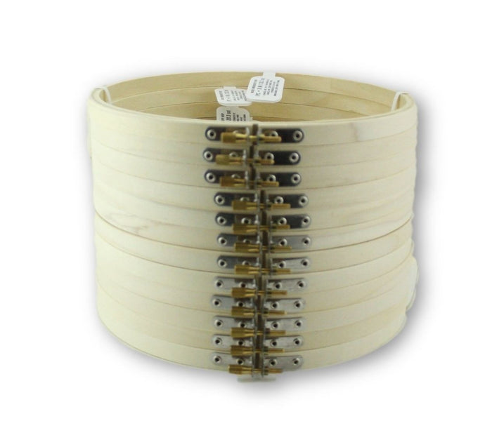 7 inch Round Wooden Embroidery Hoops 6 Pieces - artcovecrafts.com