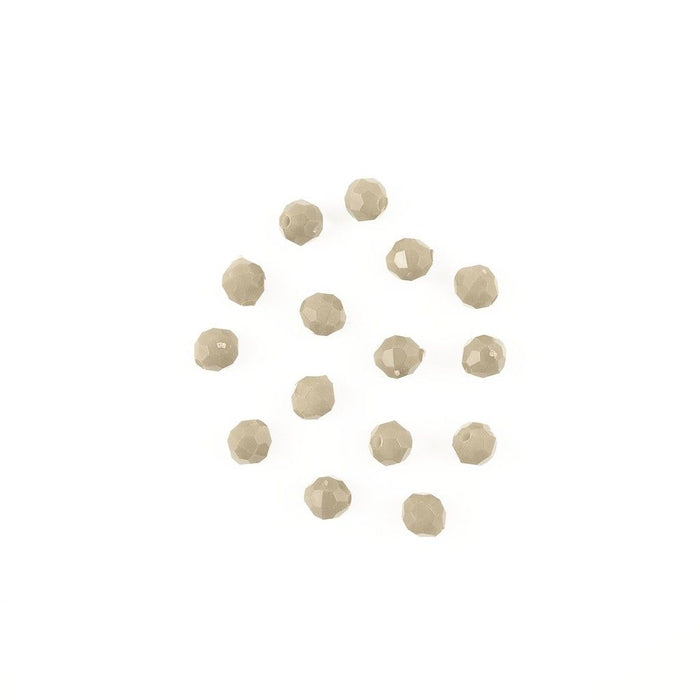 8mm Faceted Plastic Beads Opague Ivory Bulk 1,000 Pieces - artcovecrafts.com
