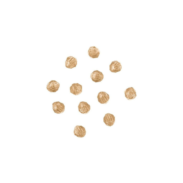 8mm Faceted Plastic Beads Transparent Champagne Bulk 1,000 Pieces - artcovecrafts.com
