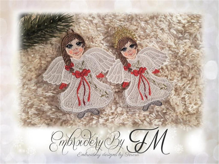 Angel girl FSL / 4x4 hoop / Two variations