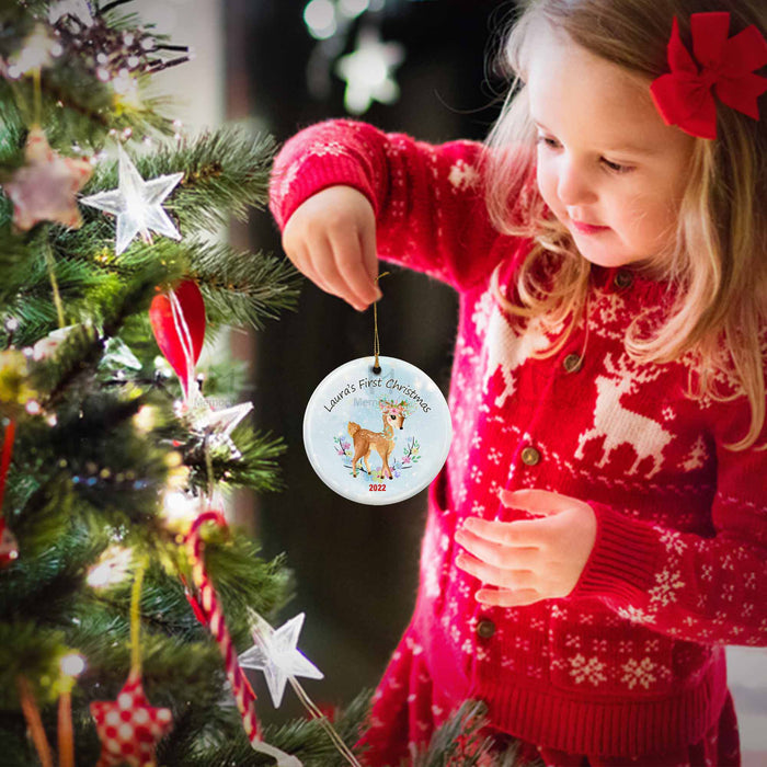 babys first christmas ornament personalized