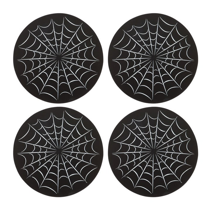 Black Spiderweb Coaster Set 🇬🇧