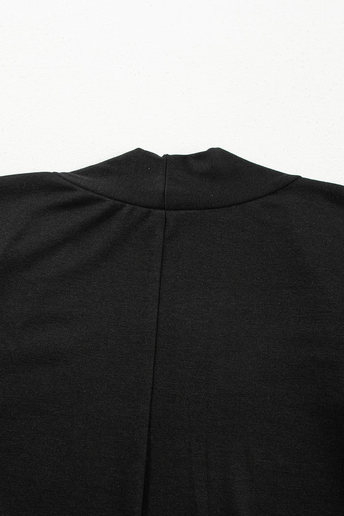 Black Split Long Cardigan and Skinny Pants Lounge Set 🇺🇲