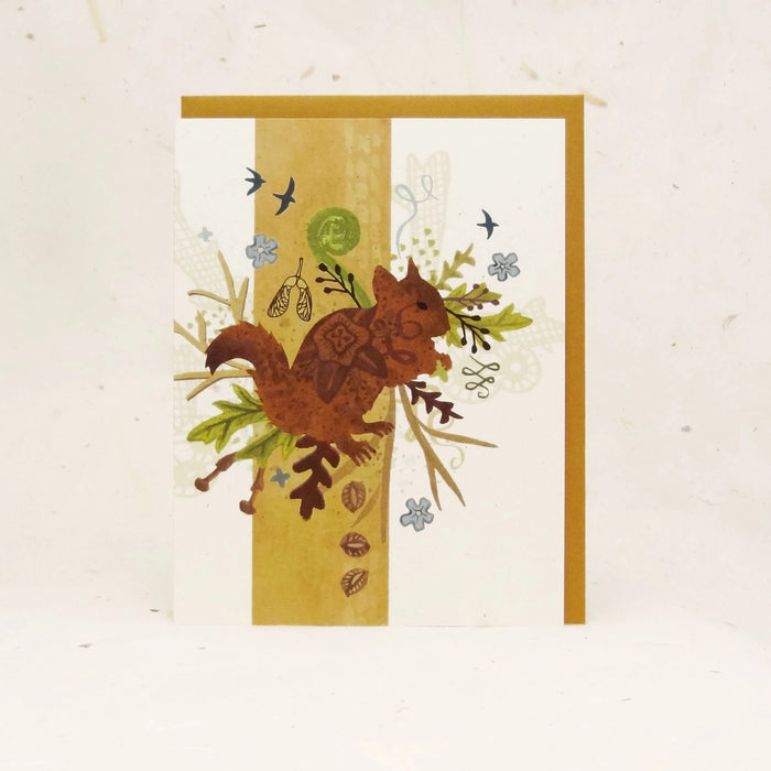 Brass Chipmunk Paper Greeting Cards