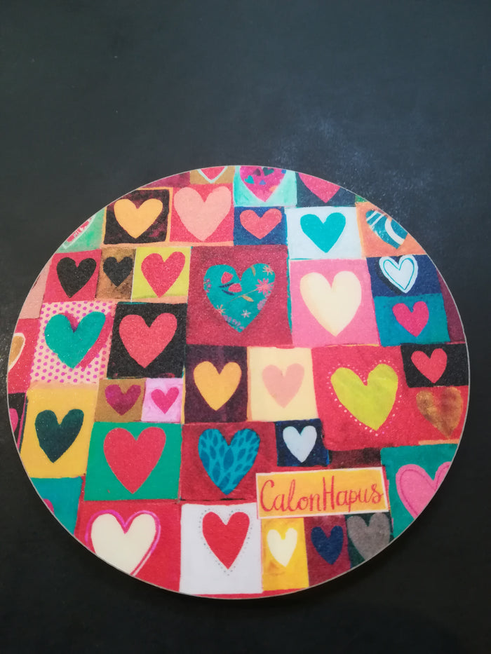 'Calon Hapus' - Round Coaster by Lizzie Spikes