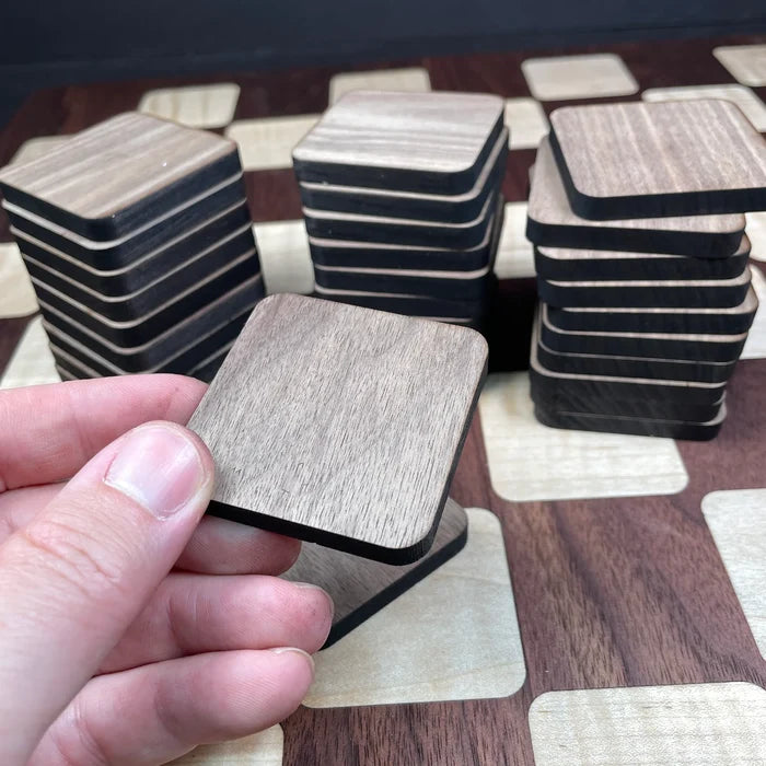 32 Walnut Inlays 2" x 2"