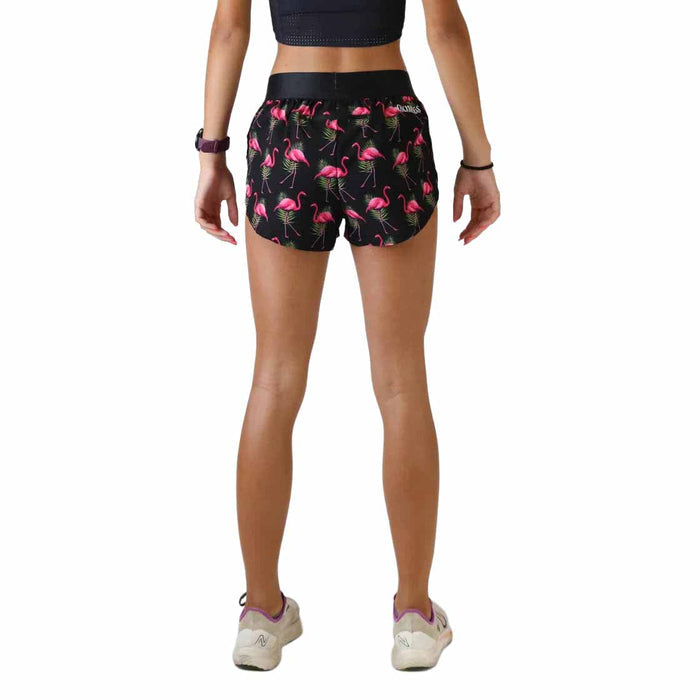 ChicknLegs Women's Flamingo Split Shorts 1.5"