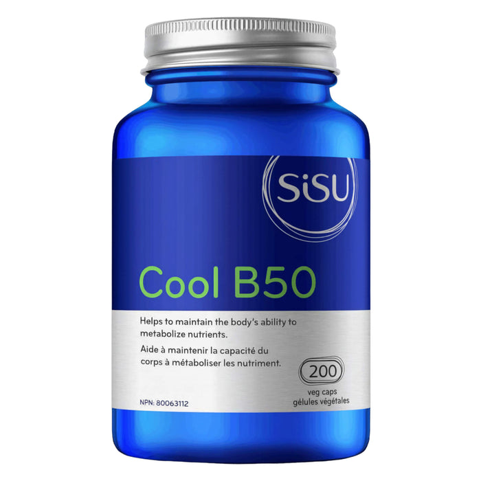 Bottle of SISU Cool B50 200 Veg Caps