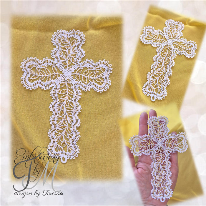 Cross FSL TM bobbin lace/5x7 hoop