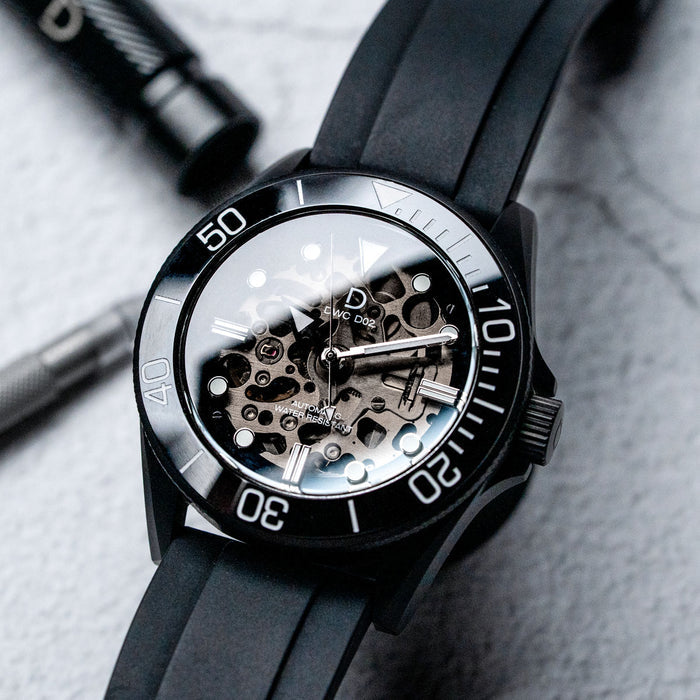 DWC D02 Silver Crystal Skeleton Luminous Dial (Japan BGW9) for TMI NH series