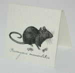 EARRINGS: MOUSE STUD, SILVER