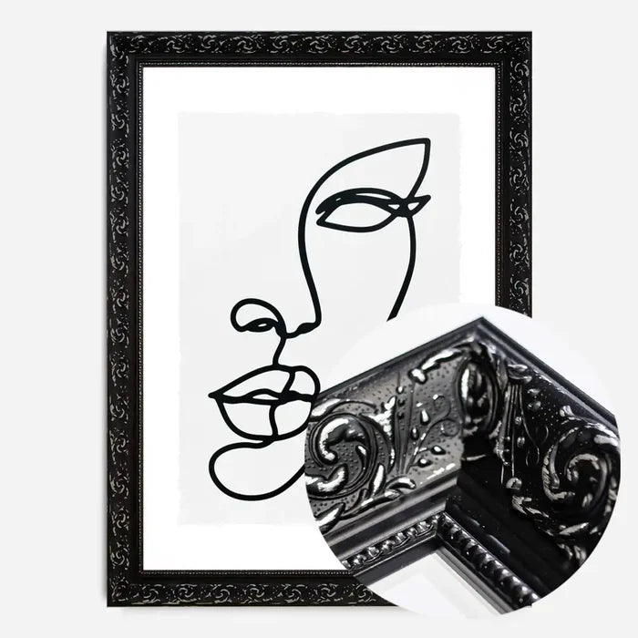 21x30cm | 8¼ x 11¾in / Black Ornate Frame