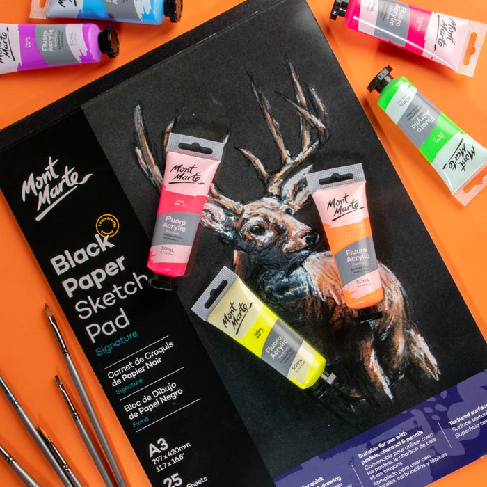 Fluoro Acrylic Paint Premium 50ml (1.7 US fl.oz) Tube - Yellow