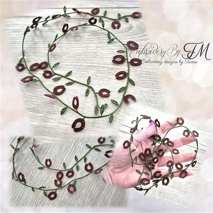 Garland with horseshoes / 5x7 hoop