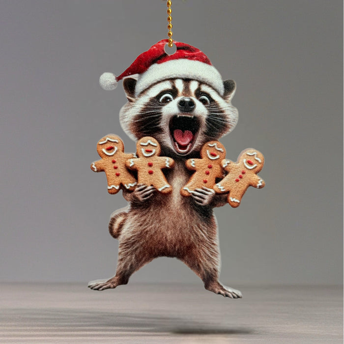 Gingerbread Raccoon Charm - Tumbler Handle Charm