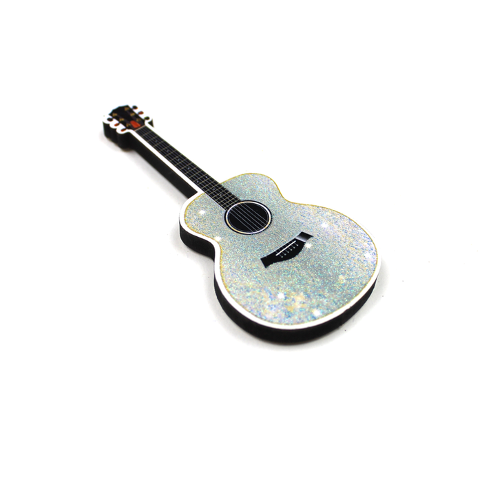 GLITTER GUITAR MAGNET