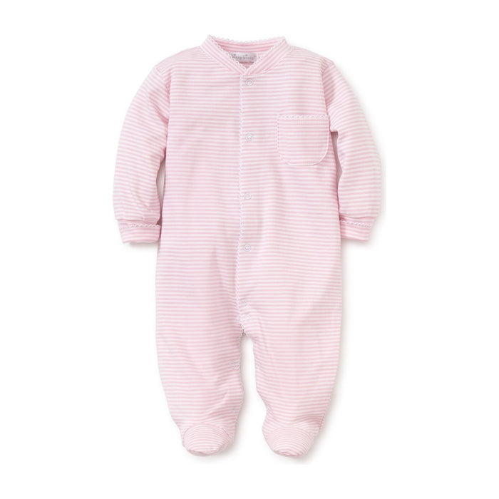 Kissy Kissy Striped Footie Pink