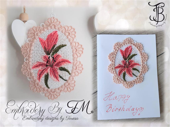 Large set FSL ovals with flowers/two variations/4x4 hoop