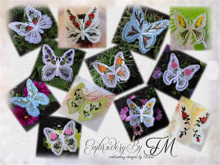 Large set of butterflies / 4x4 hoop