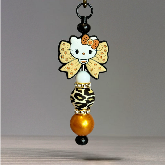 Leopard Kitten Bar Charm - Tumbler Handle Charm