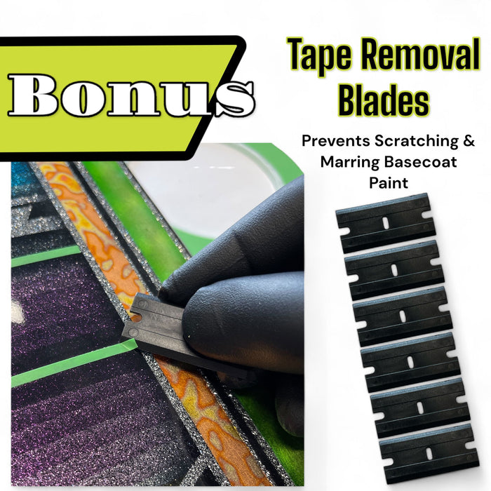 LiME LiNE Precision Tapes Bundle - 3x 1/8 inch + 2x 1/16 inch + 1x 1/4 inch + 6 Blades