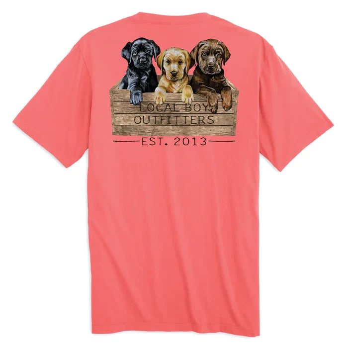 Local Boy Outfitters Men's Three Pup Night Short Sleeve T-Shirt