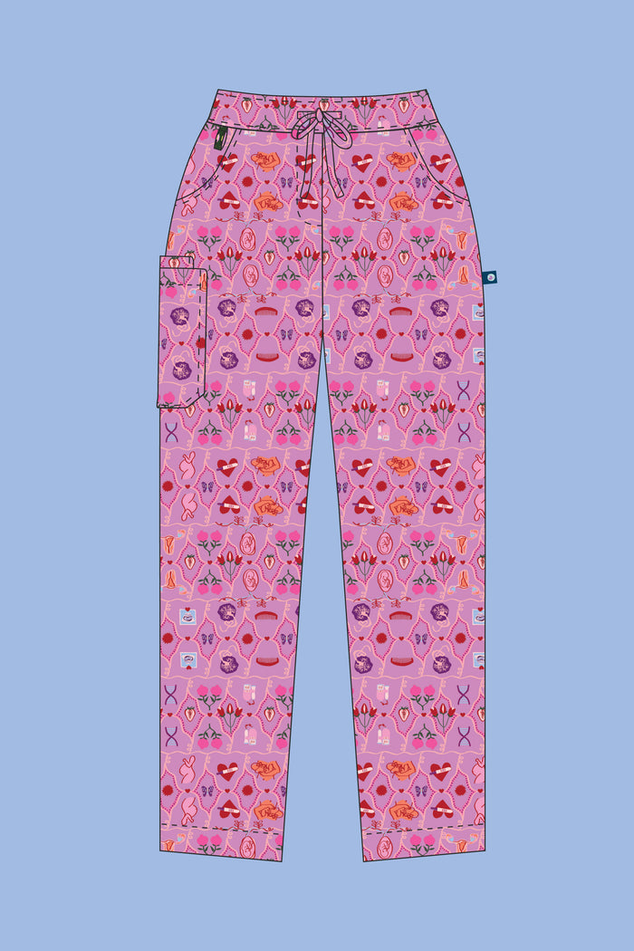 Midwifery - Womens Printed Scrub Pants