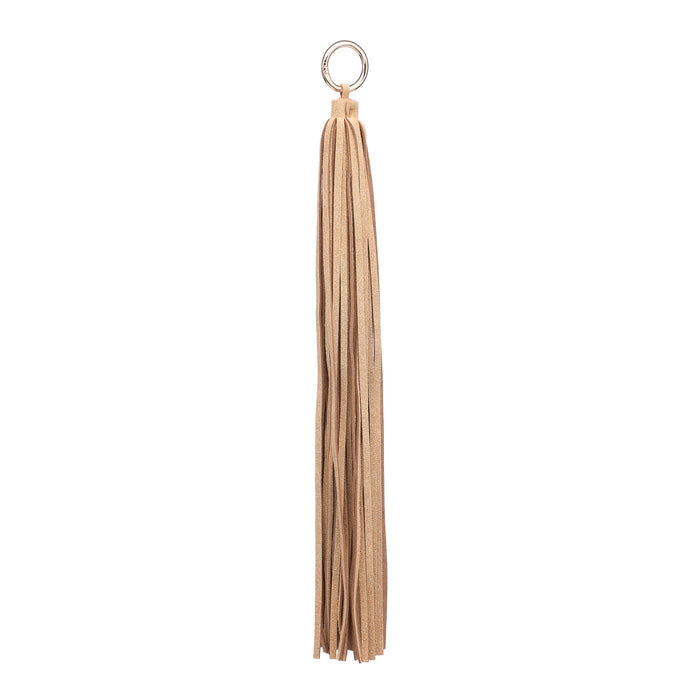 Minimal long tassel fringe keychain bag accessory wholesale
