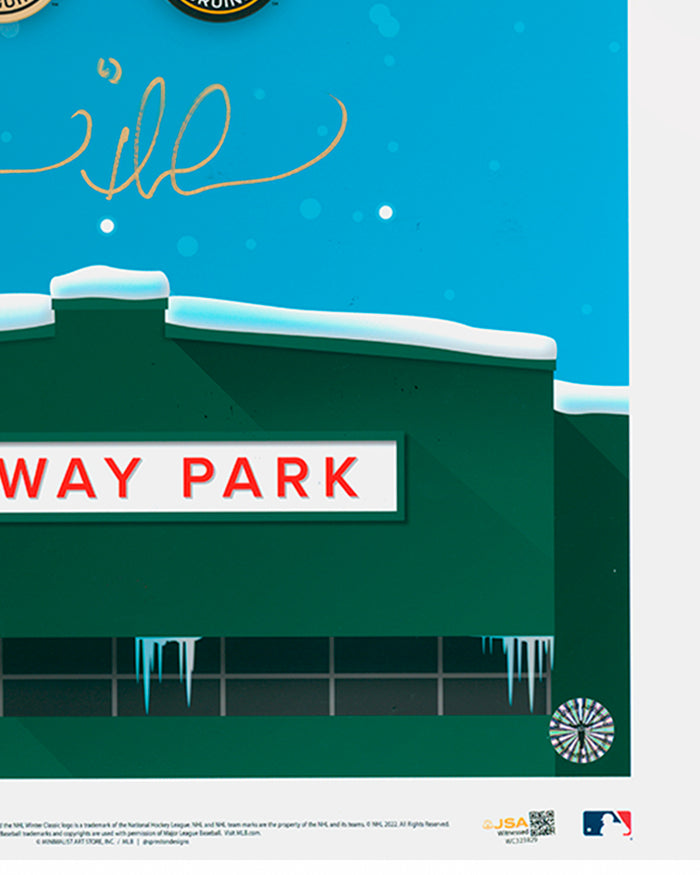 Minimalist 2023 NHL Winter Classic Print - Brad Marchand Autographed - Authenticated