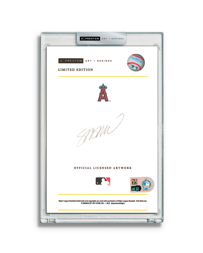 Minimalist Angles Stadium - Chuck Finley Autograph Slab - Authenticated