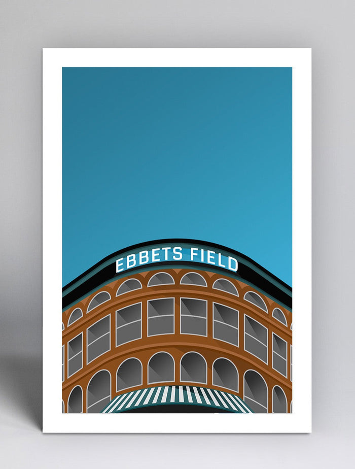 Minimalist Ebbets Field Small Print - Clearance Clearance - Los Angeles Dodgers - S. Preston Art + Designs