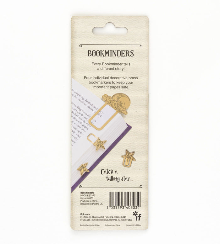 'Moon & Stars' brass effect page markers