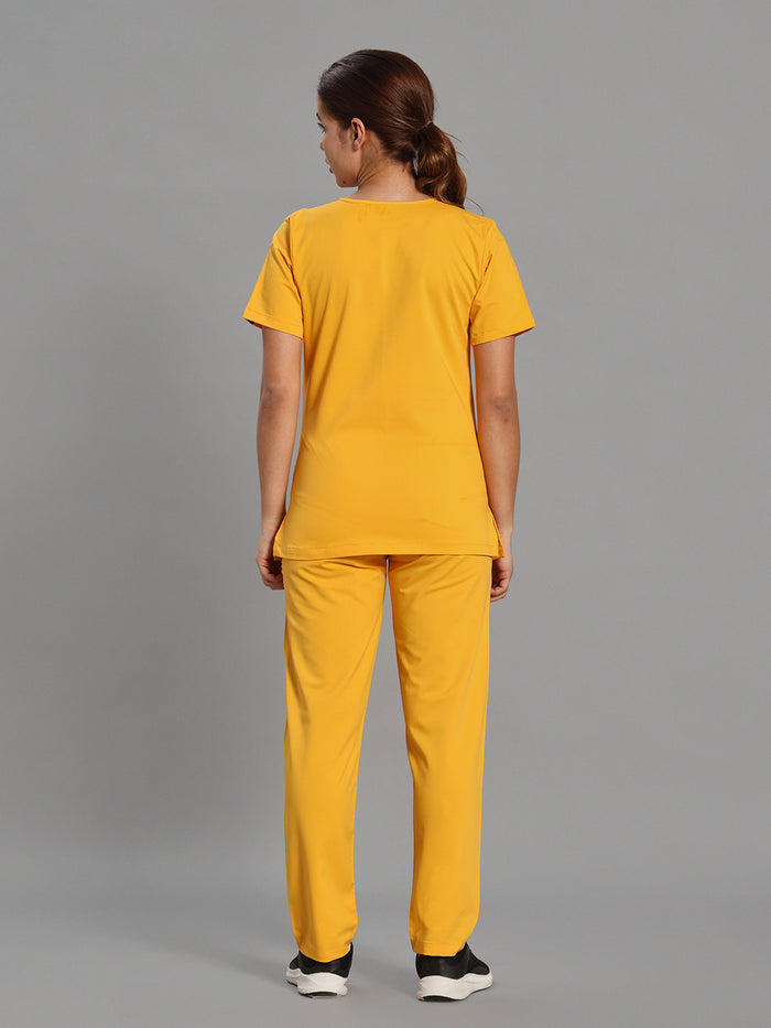 Move Lite Women Marigold (Nova V Neck) Scrub Set