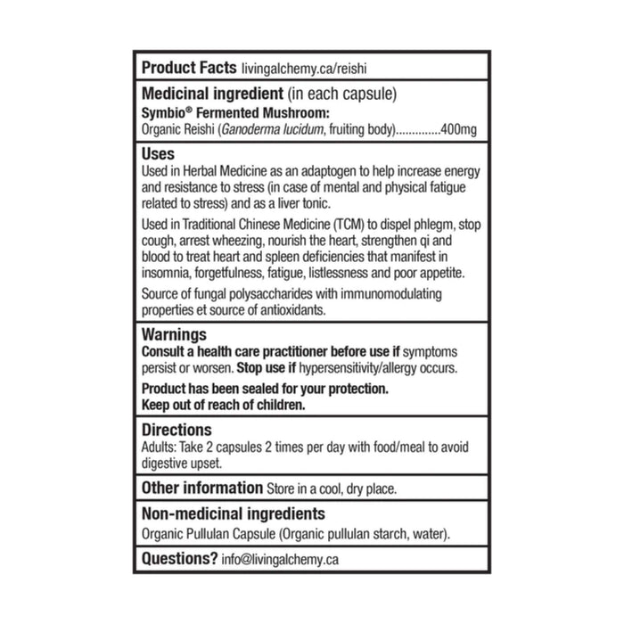 Living Alchemy MycoSynergy Fermented Mushrooms - Reishi - Information